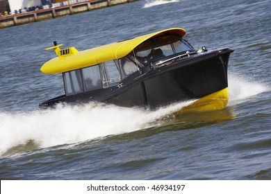 Watertaxi in port of rotterdam