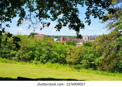 Waterville City And Kennebec River