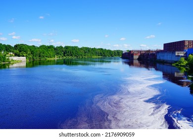 Waterville City And Kennebec River