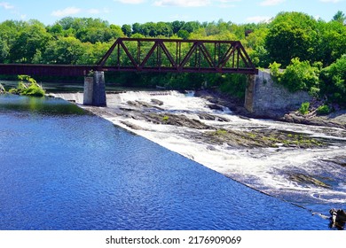 Waterville City And Kennebec River