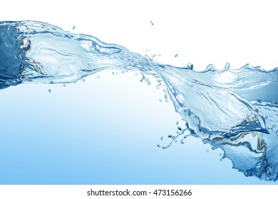 Waterwater Splash Isolated On White Backgroundbeautiful Stock Photo 