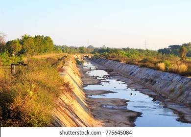 The Waterway Is Going Away. Shortage Of Water