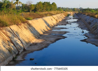 The Waterway Is Going Away. Shortage Of Water