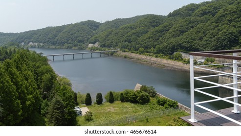 Waterway at the head of a dam in South Korea
