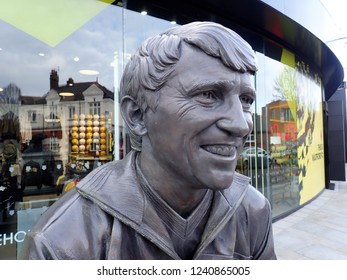 Watford, Hertfordshire, UK - November 26th 2018: Commemorative Statue Of Graham Taylor OBE, Former Manager Of Watford Football Club, Vicarage Road Stadium, Watford