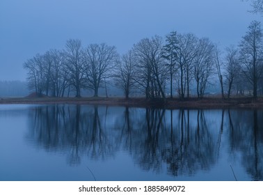 Wather mirror and trees in Poland 