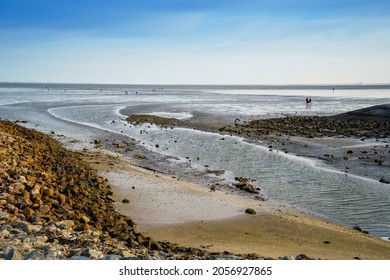 Wattenmeer, mud tideland in North Sea, Germany. Nordsee, Watt. - Shutterstock ID 2056927865