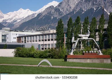 WATTENS, AUSTRIA - 07 May 2009: Swarovski Corporation headquarter. Company is traditional producer cut crystal and was founded by in 1895.