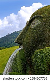 Wattens, Tyrol/ Austria - July 22 2010: He Giant Is A Fountain Created  By Austrian Artist André Heller, Located At The Entrance To The Swarovski Crystal Worlds 