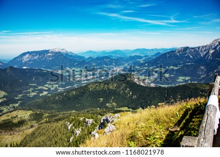 Similar – Image, Stock Photo alpine panorama