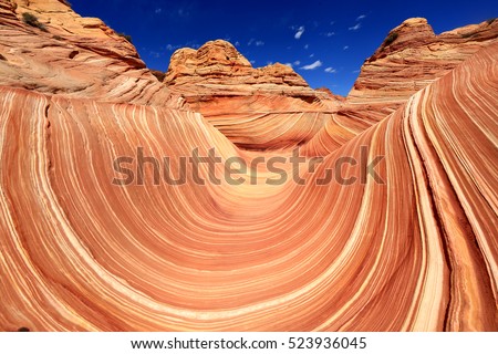 The Wave, Arizona, Canyon Rock Formation. Vermillion Cliffs, Paria Canyon State Park in the United States Stock photo © 