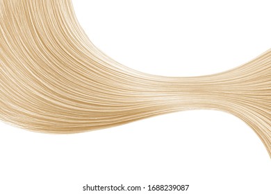 Wave Of Blonde Hair On White, Isolated