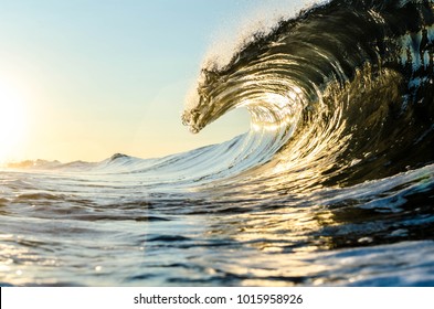 A wave breaking at Sunrise in New York