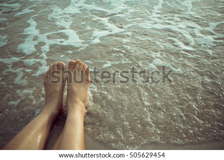 Similar – Image, Stock Photo differ:ent Ocean Lake Feet