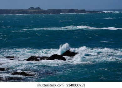 Wave Crashing On Fort Bragg Coast Line