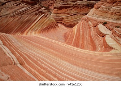 The Wave, Famous Rock Formation In Pariah Canyon, Arizona USA