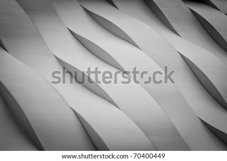 The wave pattern concrete wall