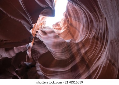 Wave of the rock at Antelope Canyon in  Arizona. Nature light.  Texture of the rocks.
