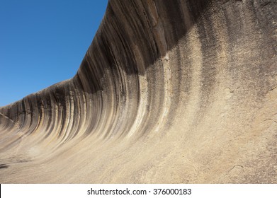 Wave Rock In Western Australia Is A Natural Rock Formation Caused By Wind Erosion.