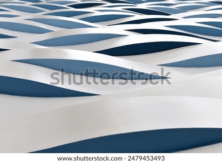 wave stucco, concrete ripple pattern paint pure white and sea blue, living room interior, abstract background