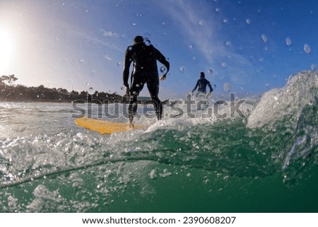 wave and surf in northern Brittany