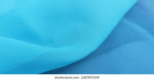 Tejidos transparentes azul turquesa