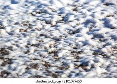 As Waves Break On A Suffolk Beach