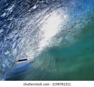 Waves Break In Tropical Waters. Surf Breaks Onto The Beach.