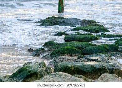 Waves Breaking Sandbanks UK December 2021