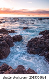 Waves Crashing In Monterey, CA