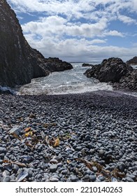 Waves Crashing On Oregon Coastline