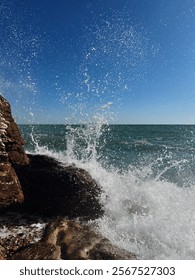 Waves Crashing on a Tiny Hidden Beach