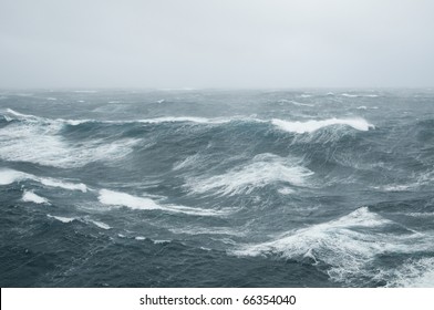 Waves During A Storm In The Atlantic Ocean