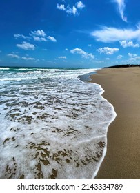 Waves And Foam At Jensen Beach, Florida