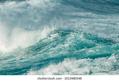 Waves At Hookipa Beach Maui Hawaii