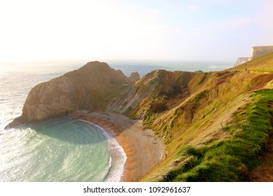 Waves At The Jurassic Coast In Dorset, England