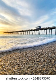 Waves Next To The Venice Fishing Pier