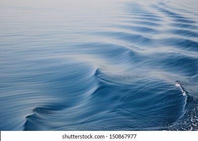Waves on adriatic sea behind the ship