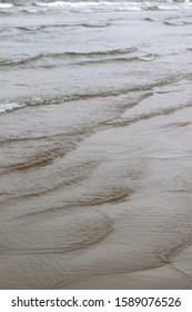waves on the beach close up