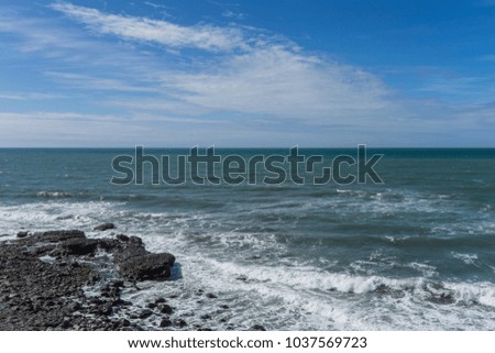 waves on reef Gran Canaria island landscape