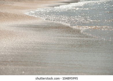 waves on sandy beach