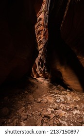 Waves Of Red Cliff Walls Along Buckskin Gulch In Utah