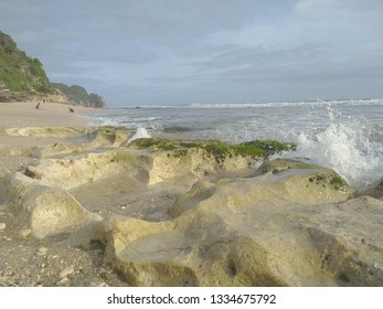 waves with rocks