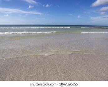 Waves Rolling in on Beach