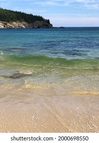 Waves At Sand Beach Acadia National Park 