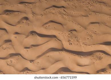 Waves Of Sand Dunes - Aerial View, Sossusvlei, Namibia