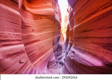 Waves Of Sand In Zebra Slot Canyon Utah, USA