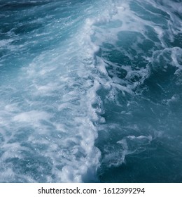 Waves, splashes and foam of the ocean. environmental conservation.