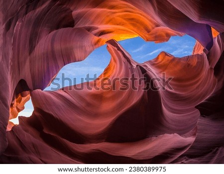 Waves of stone at lower antelope canyon