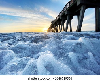 Waves At Venice Beach Fishing Pier